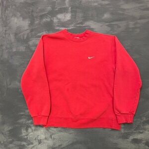 vintage‎ Nike sweatshirt mens medium Red 2000s y2k swoosh silver tab